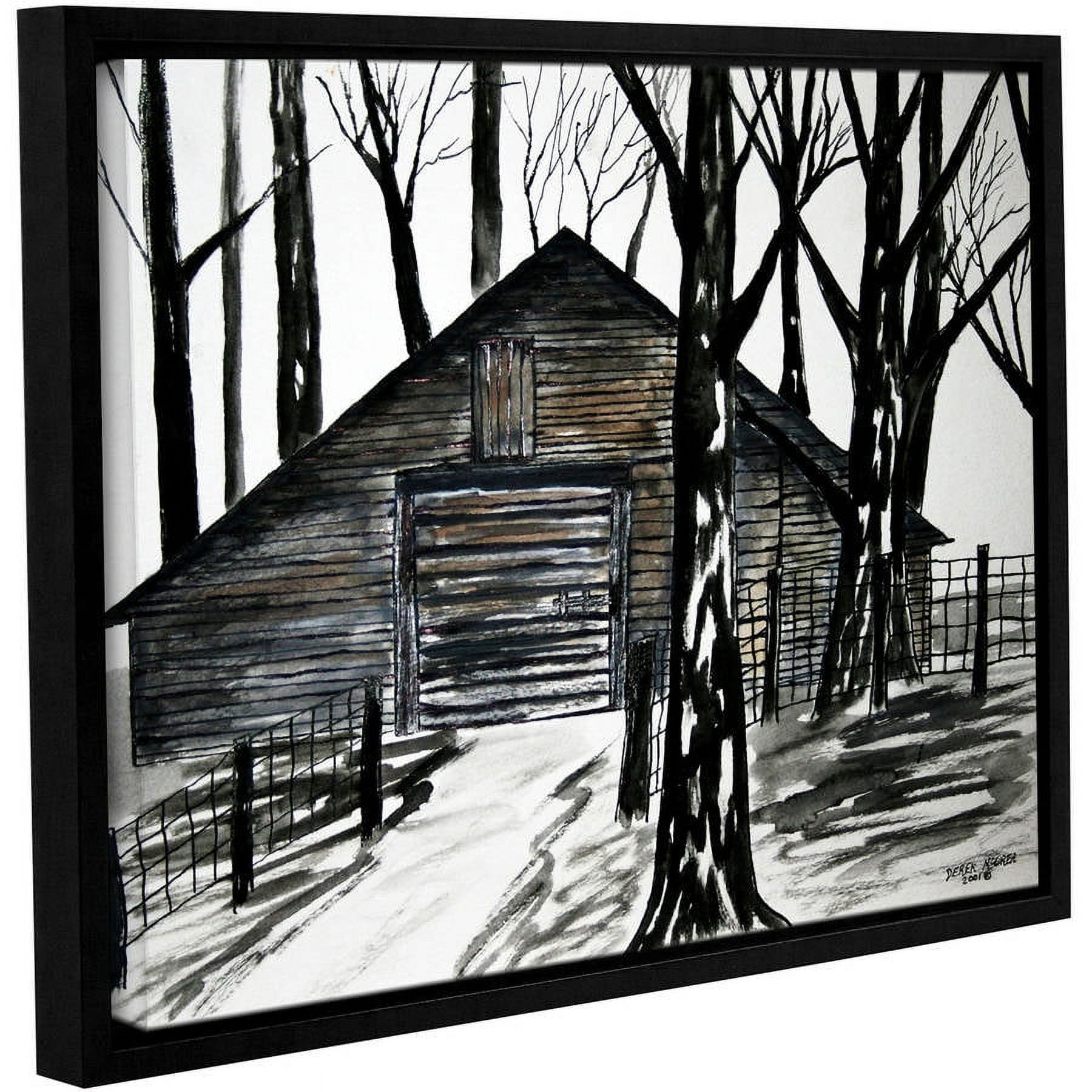 ArtWall Derek Mccrea "Country Barn" Gallery-wrapped Floater-framed Canvas