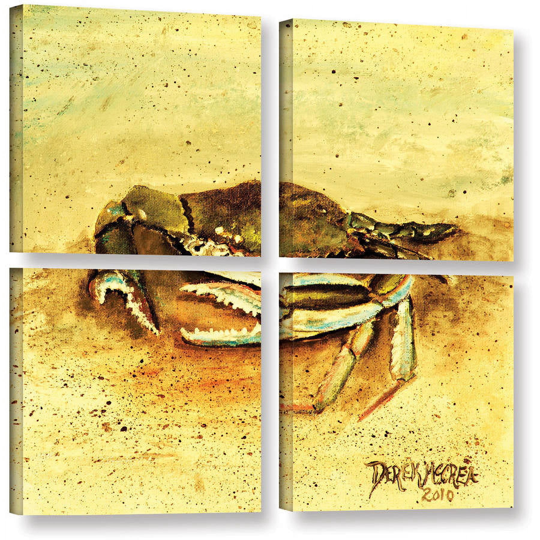 ArtWall Derek Mccrea "Crab" 4-Piece Gallery-wrapped Canvas Square Set
