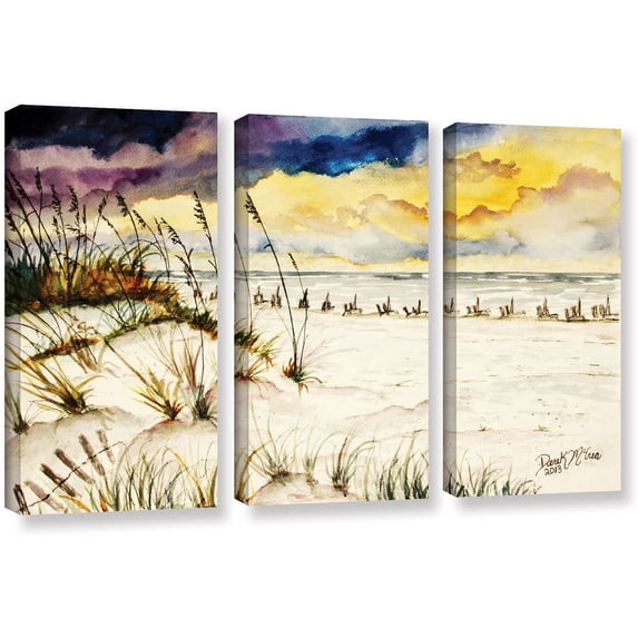 ArtWall Derek Mccrea "Destin Beach" 3-Piece Gallery-wrapped Canvas Set
