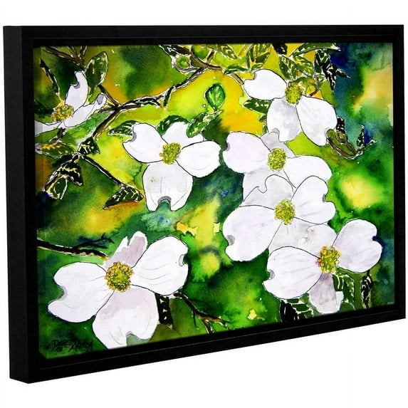 ArtWall Derek Mccrea "Dogwood Tree Flowers" Gallery-wrapped Floater-framed Canvas
