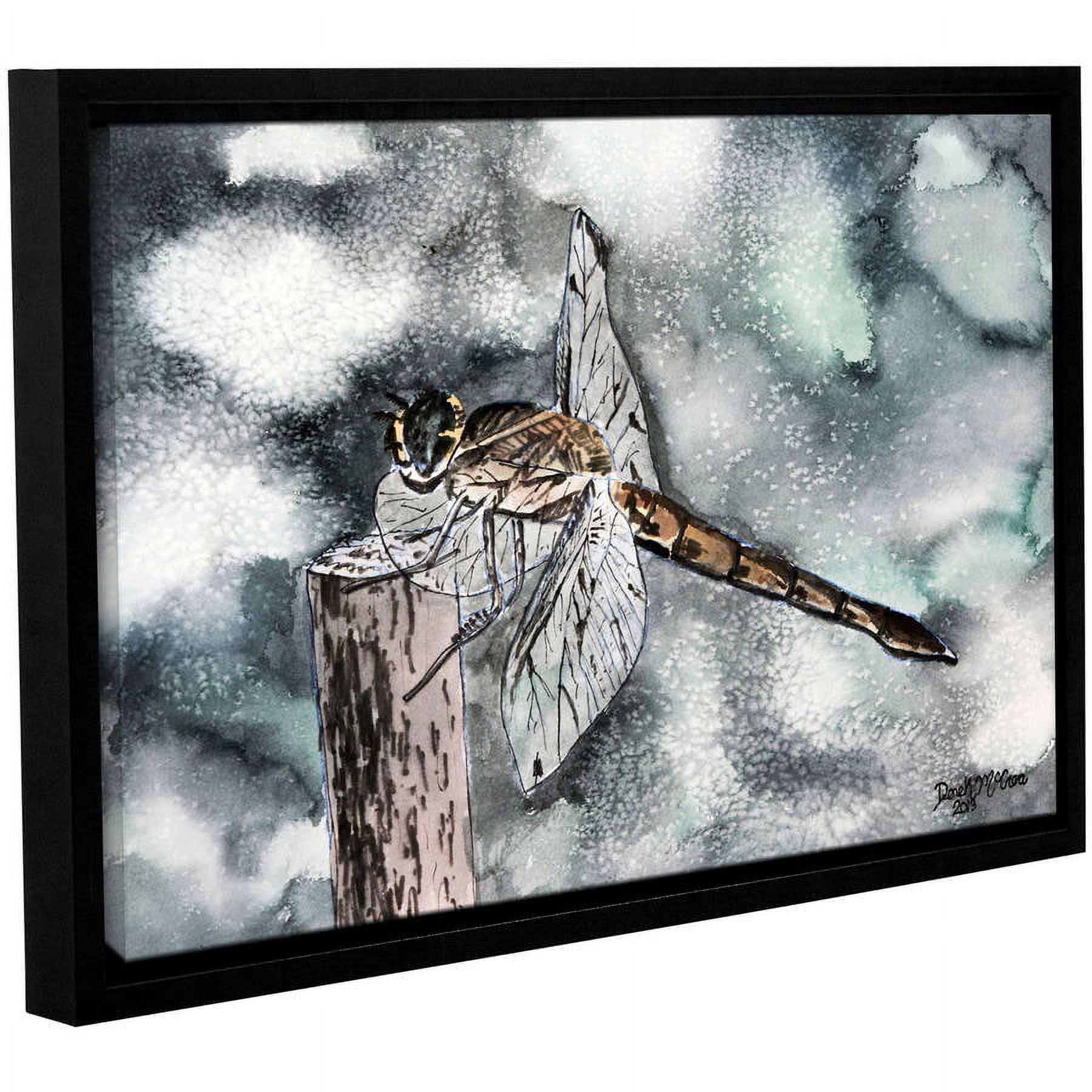 ArtWall Derek Mccrea "Dragonfly 2" Gallery-wrapped Floater-framed Canvas