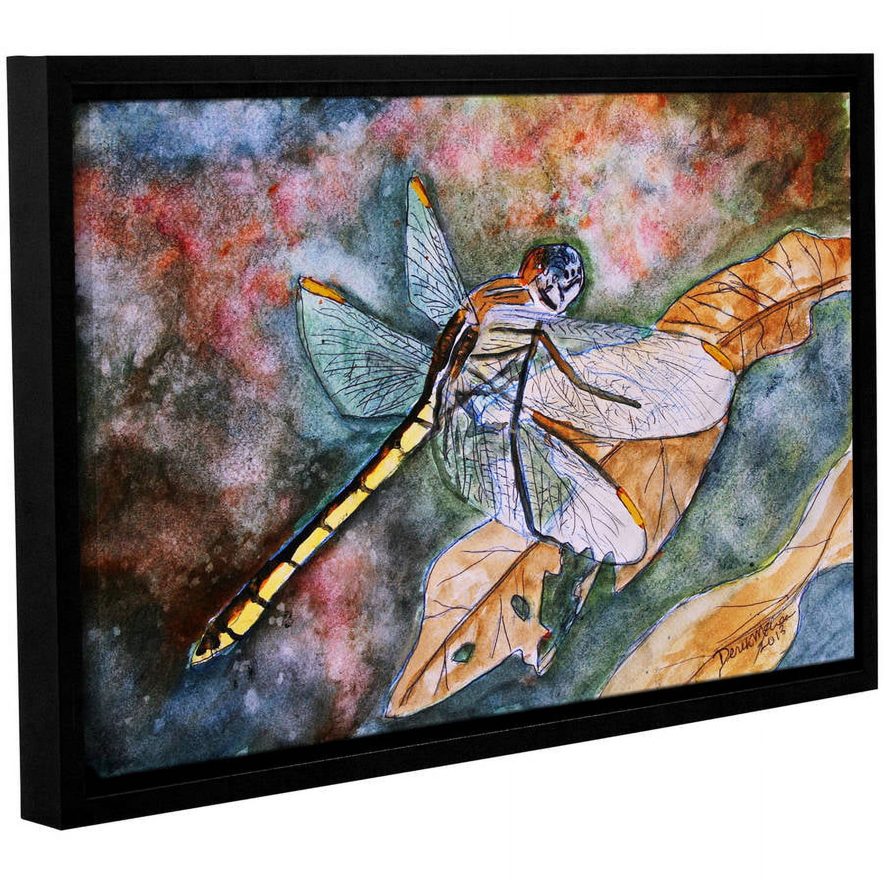 ArtWall Derek Mccrea "Dragonfly" Gallery-wrapped Floater-framed Canvas
