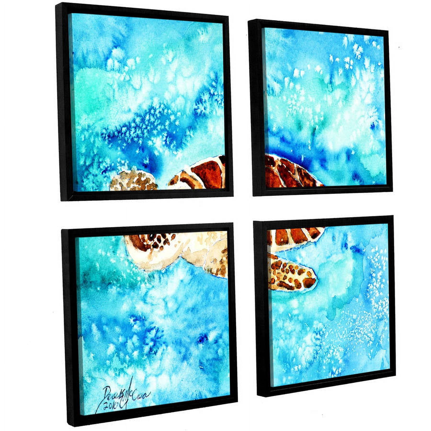 ArtWall Derek Mccrea "Getting Down" 4-Piece Floater-framed Canvas Square Set