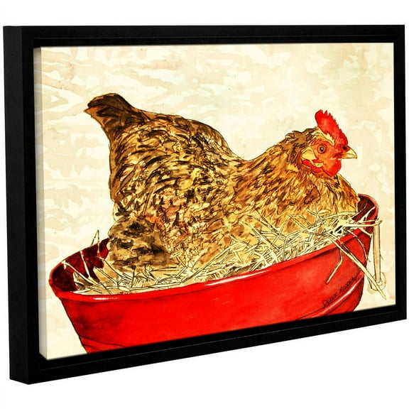 ArtWall Derek Mccrea "Hen" Gallery-wrapped Floater-framed Canvas