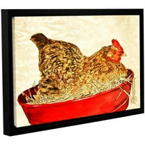 ArtWall Derek Mccrea "Hen" Gallery-wrapped Floater-framed Canvas