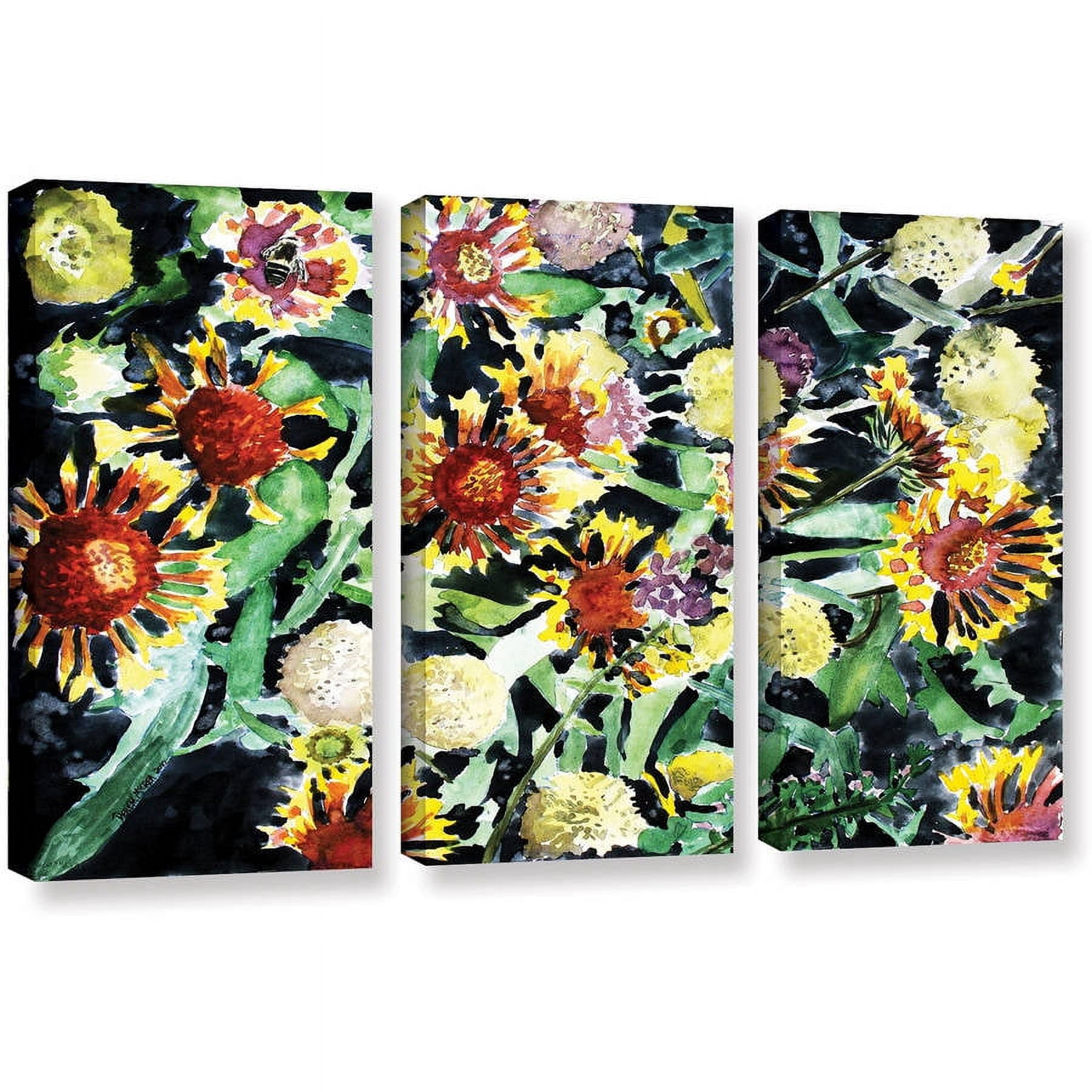 ArtWall Derek Mccrea "Indian Blanket Flowers" 3-Piece Gallery-wrapped Canvas Set