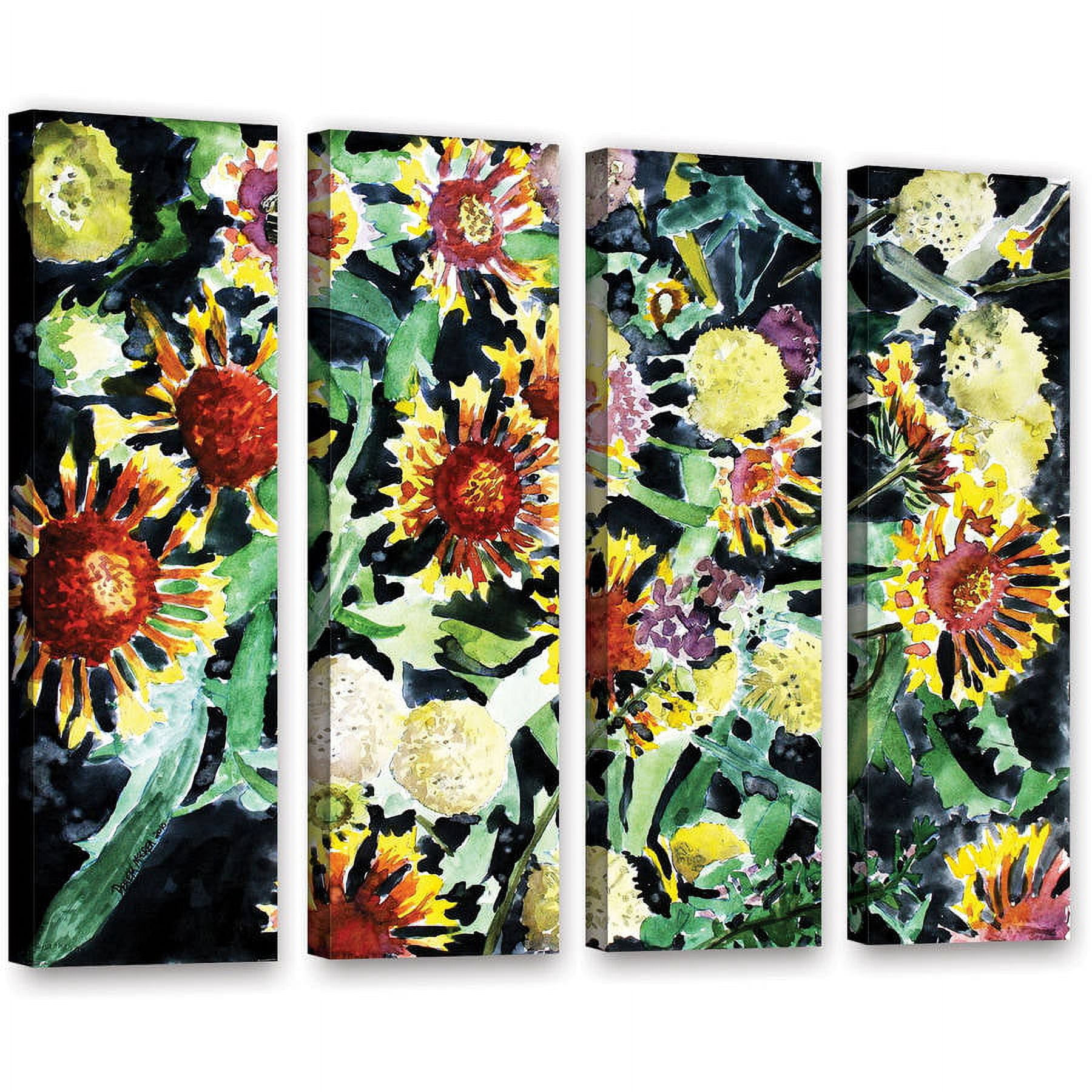 ArtWall Derek Mccrea "Indian Blanket Flowers" 4-Piece Gallery-wrapped Canvas Set