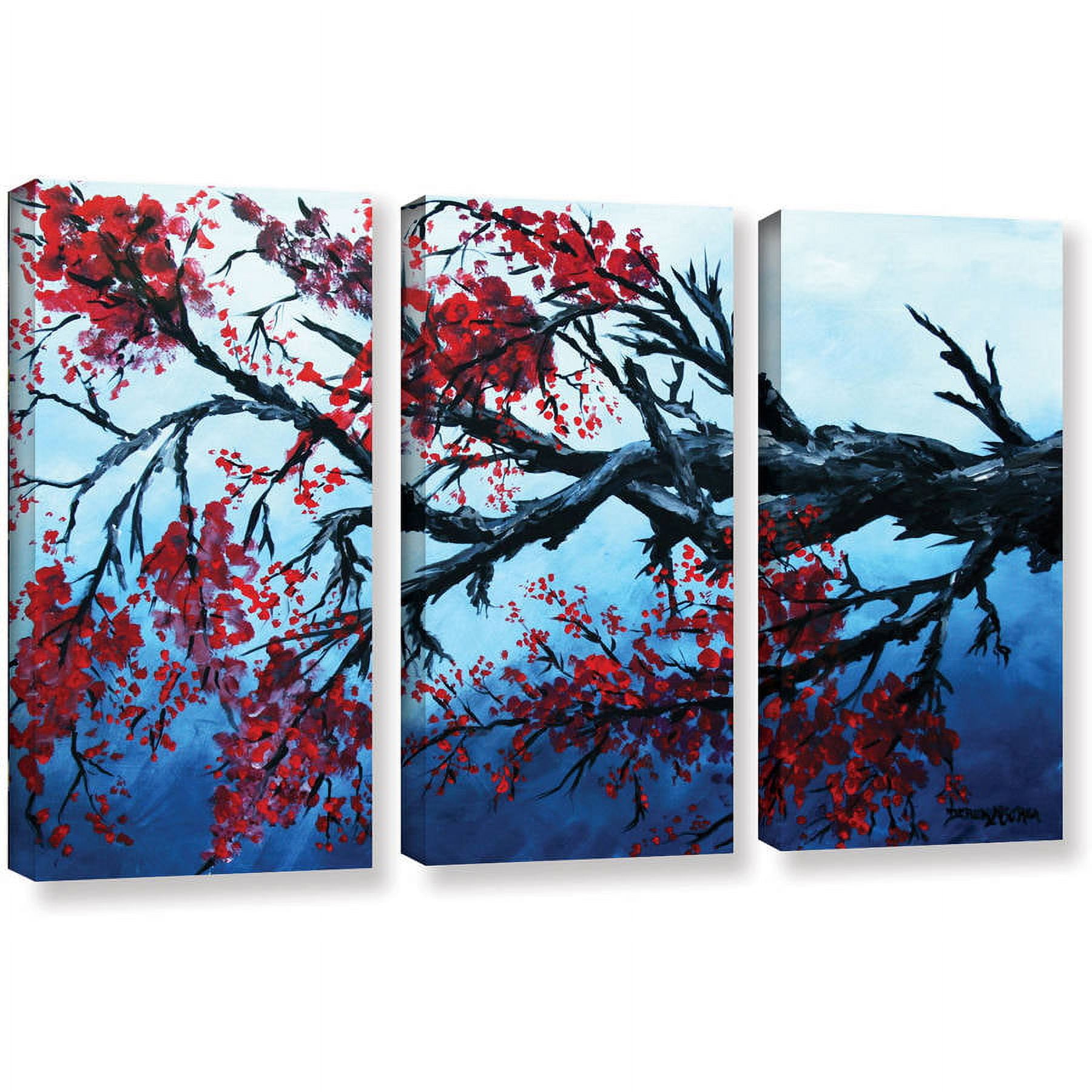 ArtWall Derek Mccrea "Japanese Cherry Blossom" 3-Piece Gallery-wrapped Canvas Set