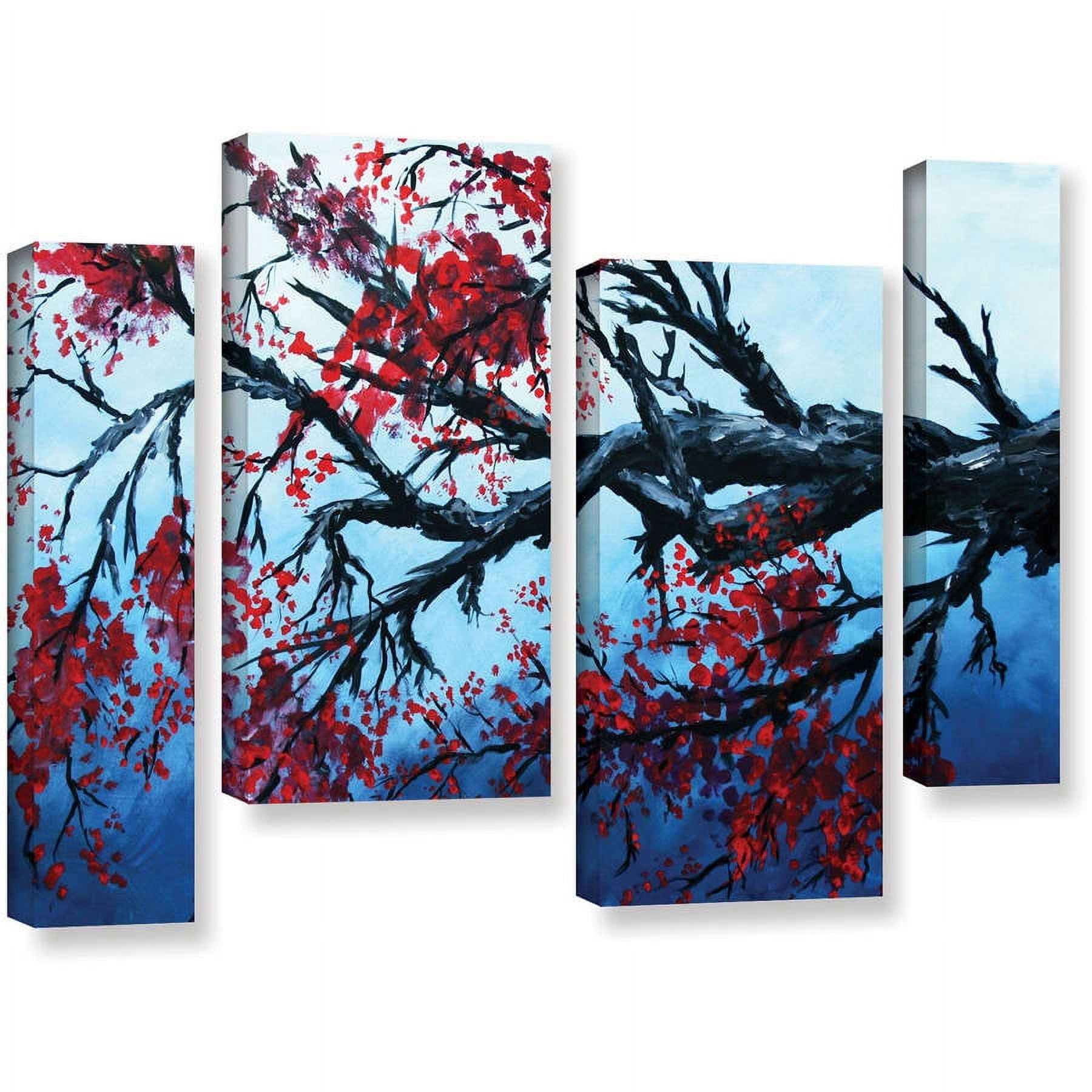 ArtWall Derek Mccrea "Japanese Cherry Blossom" 4-Piece Gallery-wrapped Canvas Staggered Set