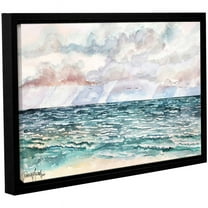 ArtWall Derek Mccrea "Lavender Seascape" Gallery-wrapped Floater-framed Canvas
