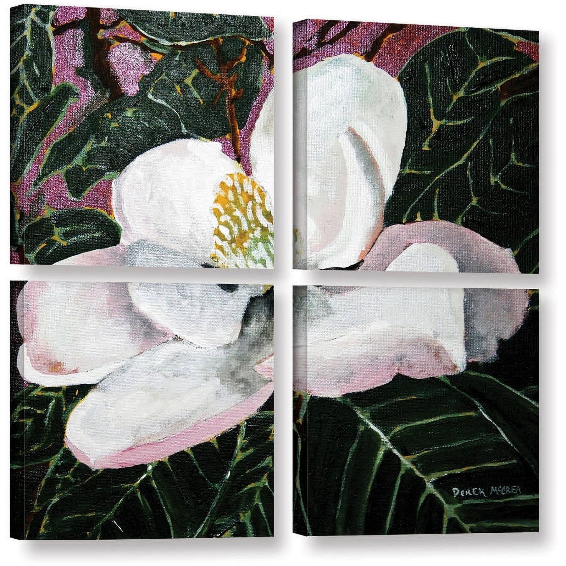 ArtWall Derek Mccrea "Magnolia" 4-Piece Gallery-wrapped Canvas Square Set