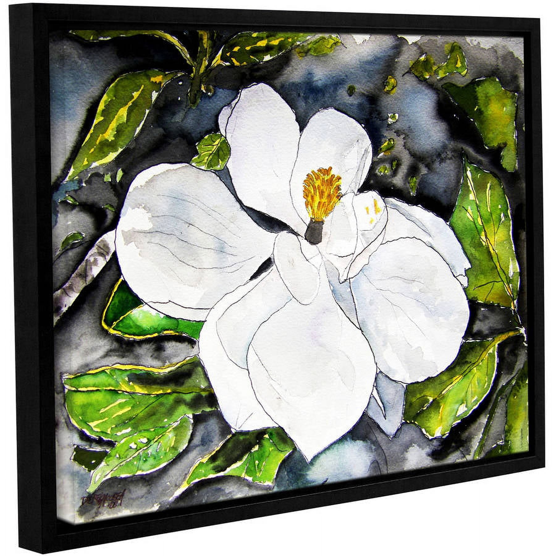 ArtWall Derek Mccrea "Magnolia Flower" Gallery-wrapped Floater-framed Canvas