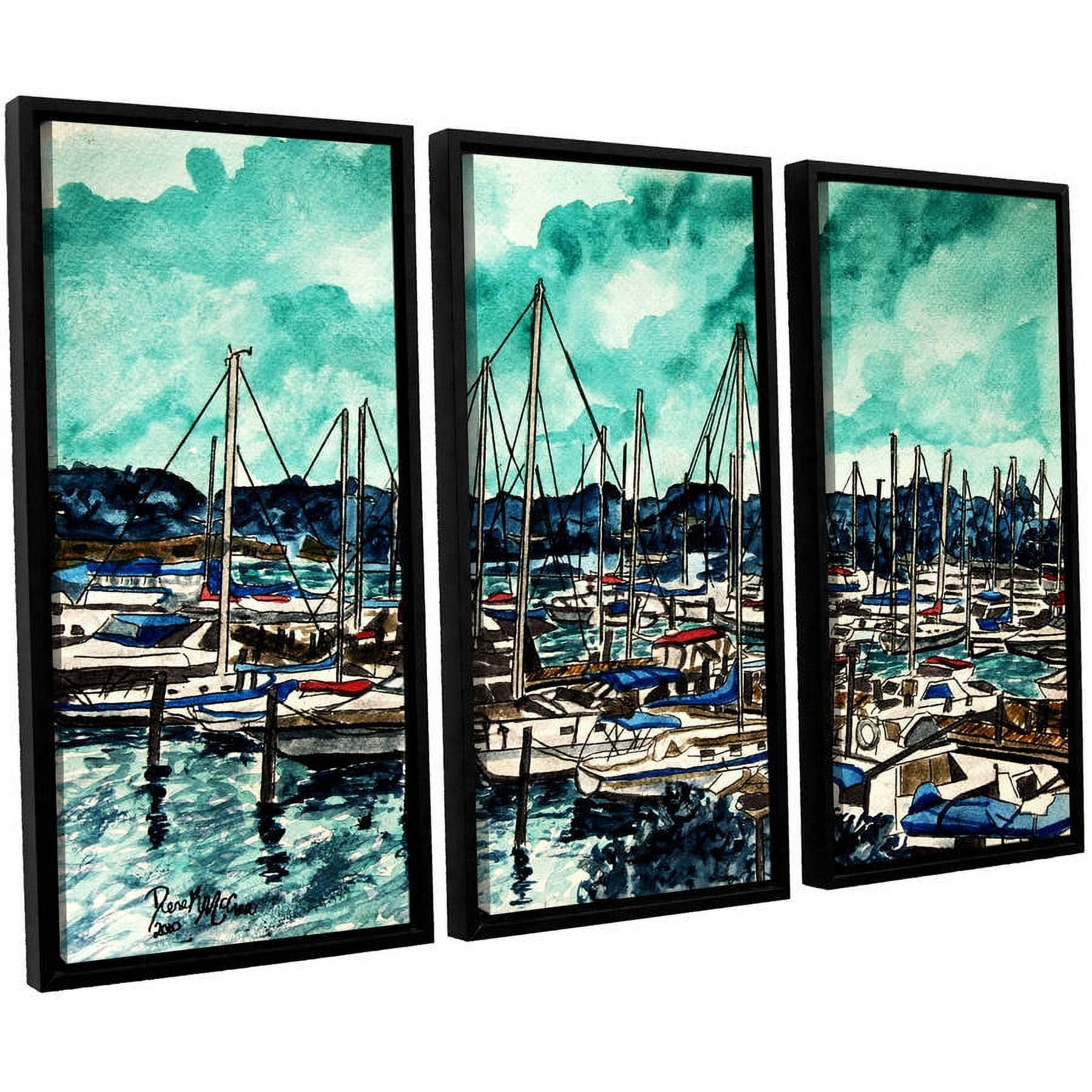 ArtWall Derek Mccrea "Melbourne Florida" 3-Piece Floater-framed Canvas Set