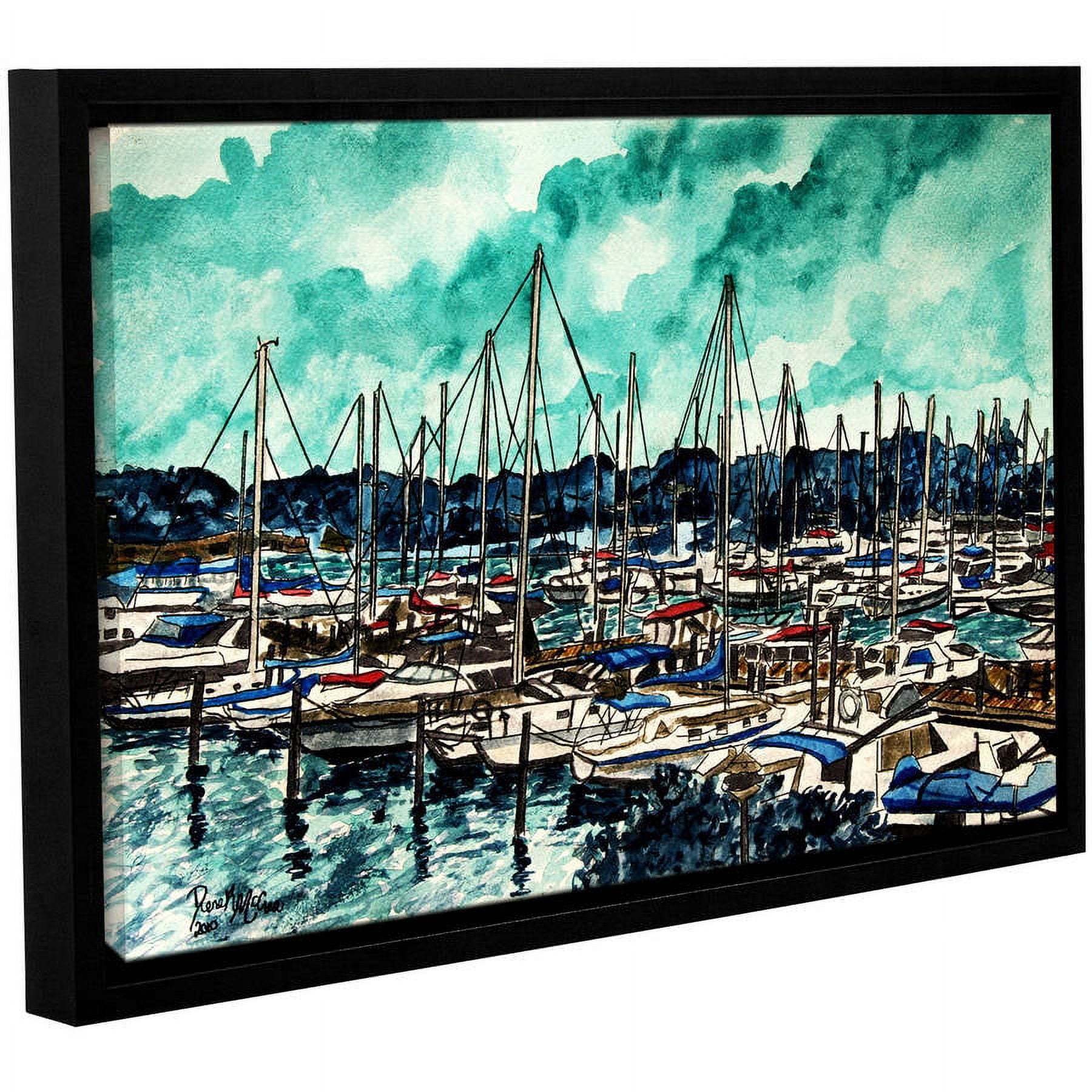 ArtWall Derek Mccrea "Melbourne Florida" Gallery-wrapped Floater-framed Canvas