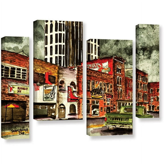 ArtWall Derek Mccrea "Nashville" 4-Piece Gallery-wrapped Canvas Staggered Set