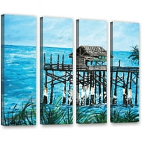 ArtWall Derek Mccrea "Pier" 4-Piece Gallery-wrapped Canvas Set