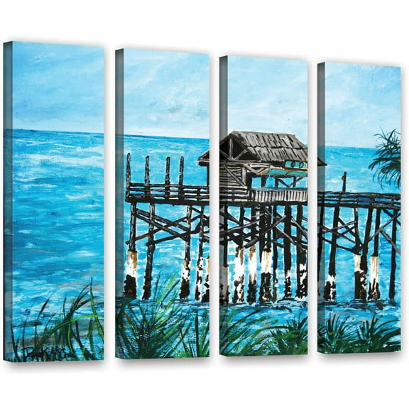 ArtWall Derek Mccrea "Pier" 4-Piece Gallery-wrapped Canvas Set