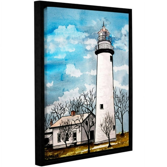 ArtWall Derek Mccrea "Pointe Aux Barques" Gallery-wrapped Floater-framed Canvas