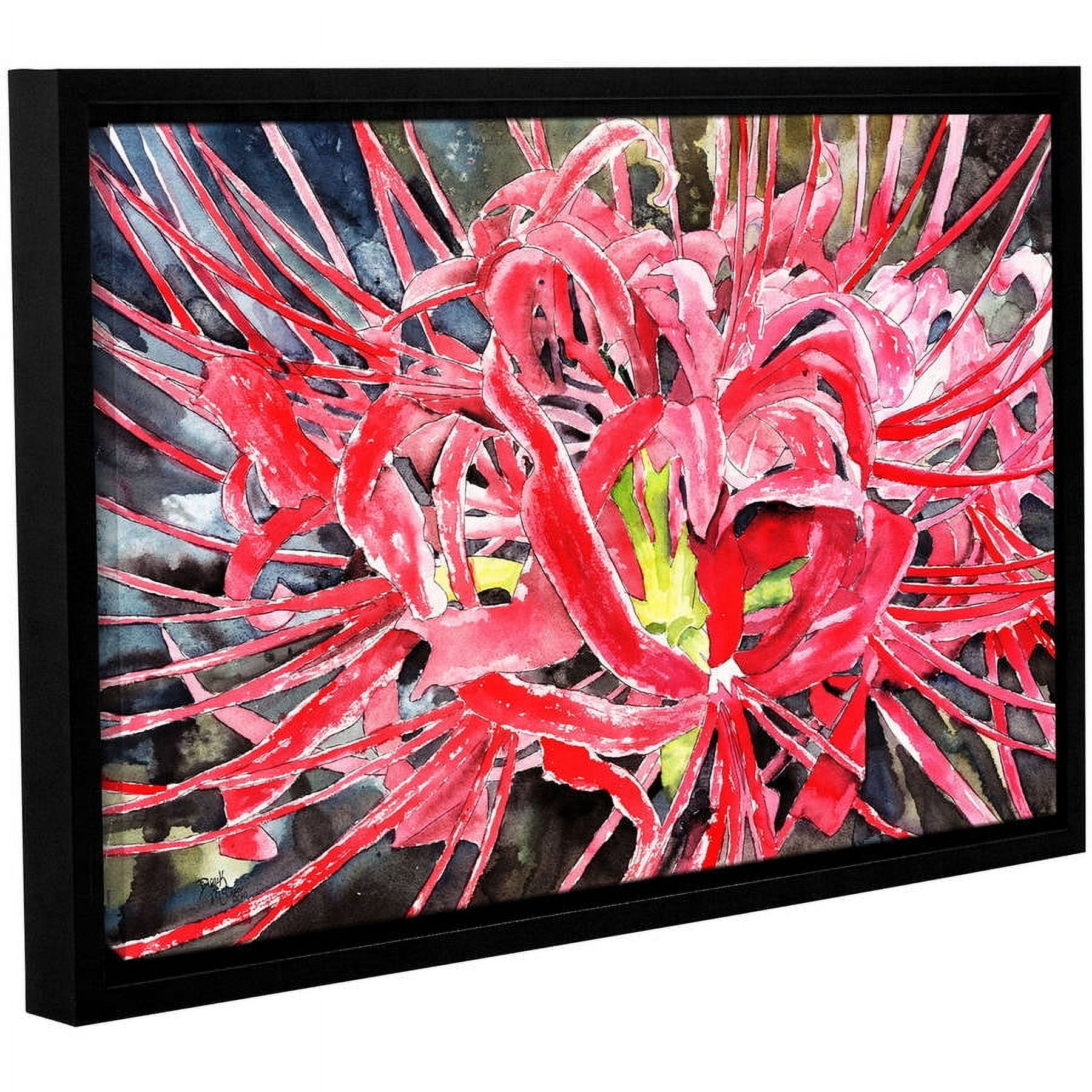 ArtWall Derek Mccrea "Red Spider Lily" Gallery-wrapped Floater-framed Canvas