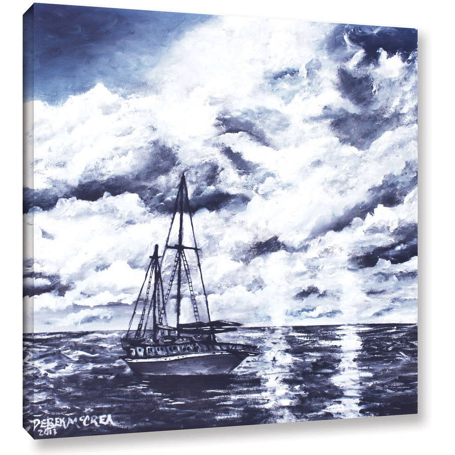 ArtWall Derek Mccrea "Sailboat Oil Painting" Gallery-wrapped Canvas