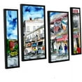 thumbnail image 1 of ArtWall Derek Mccrea "Savannah River Street" 4-Piece Floater-framed Canvas Staggered Set, 1 of 1