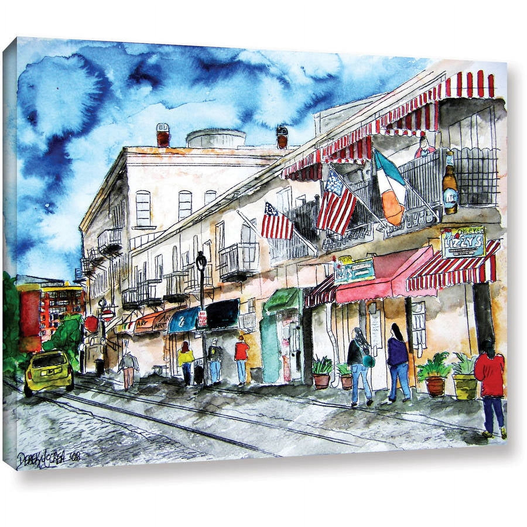 ArtWall Derek Mccrea "Savannah River Street" Gallery-wrapped Canvas