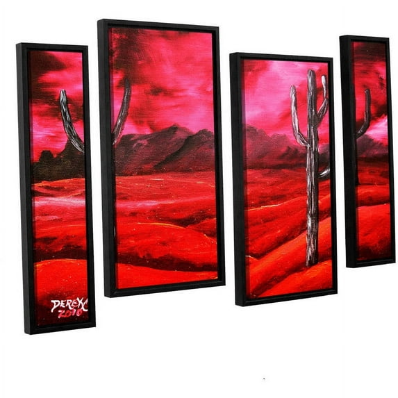 ArtWall Derek Mccrea "Southwestern" 4-Piece Floater-framed Canvas Staggered Set