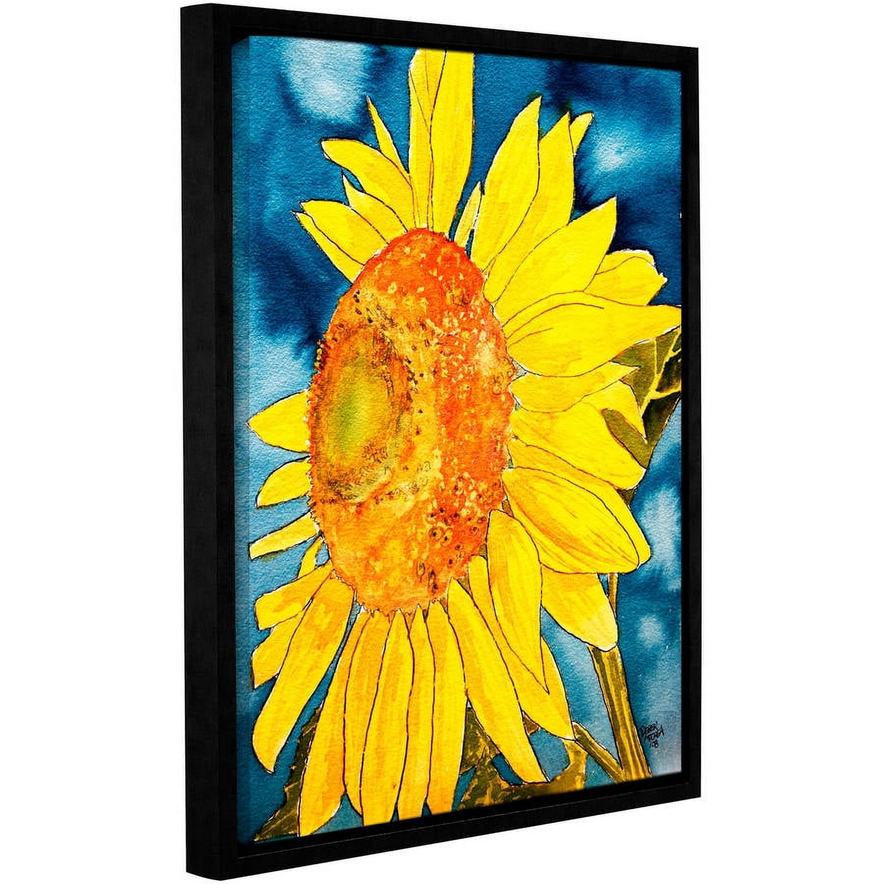 ArtWall Derek Mccrea "Sunflower" Gallery-wrapped Floater-framed Canvas