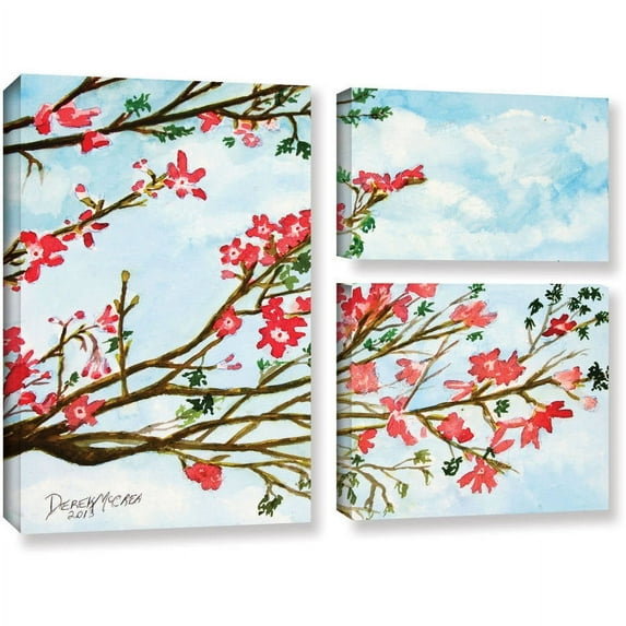 ArtWall Derek Mccrea "Tree Flowers" 3-Piece Gallery-wrapped Canvas Flag Set