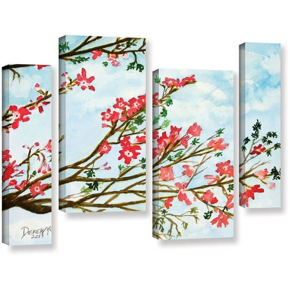 ArtWall Derek Mccrea "Tree Flowers" 4-Piece Gallery-wrapped Canvas Staggered Set