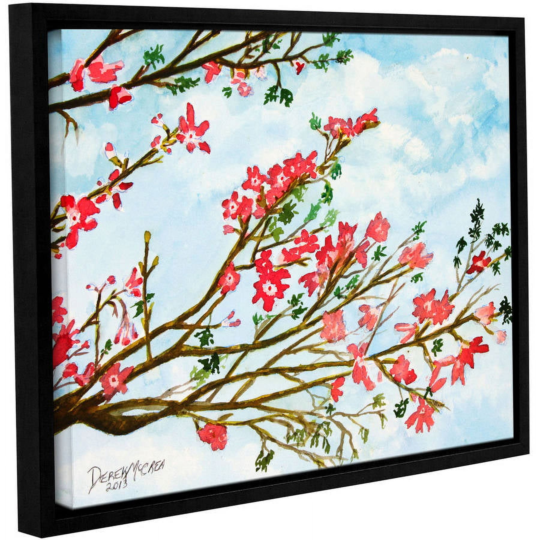ArtWall Derek Mccrea "Tree Flowers" Gallery-wrapped Floater-framed Canvas