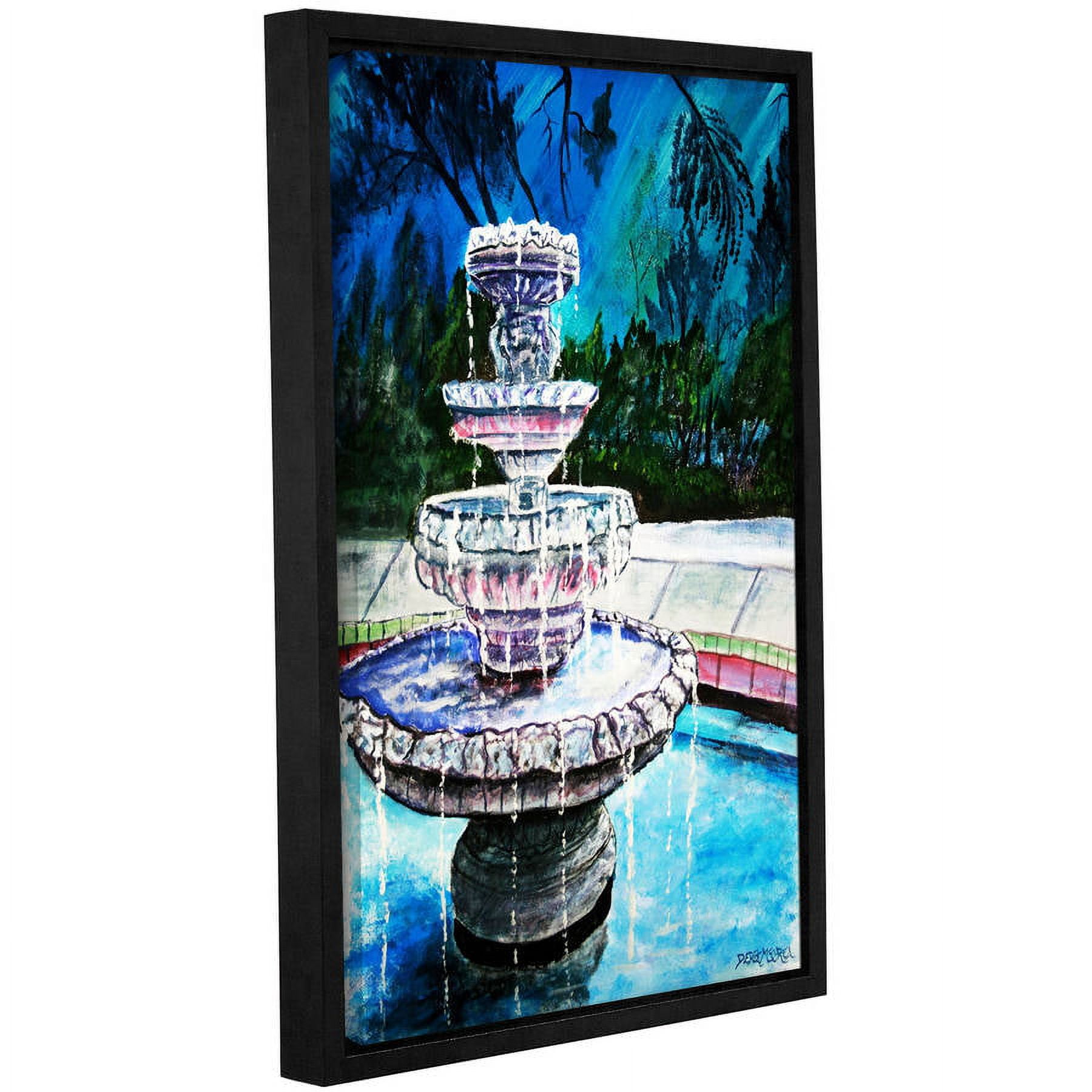 ArtWall Derek Mccrea "Water Fountain" Gallery-wrapped Floater-framed Canvas