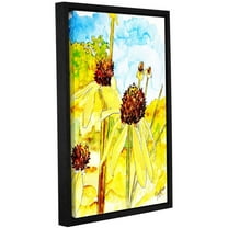 ArtWall Derek Mccrea "Yellow Coneflower" Gallery-wrapped Floater-framed Canvas