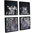 thumbnail image 1 of ArtWall Derek Mccrea "Zebra" 4-Piece Floater-framed Canvas Square Set, 1 of 2
