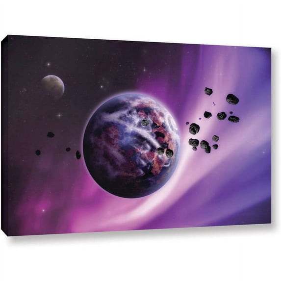 ArtWall Dragos Dumitrascu "Deep Purple Space" Gallery-wrapped Canvas Art