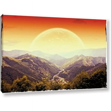 ArtWall Dragos Dumitrascu "Highlands Sunset" Gallery-Wrapped Canvas
