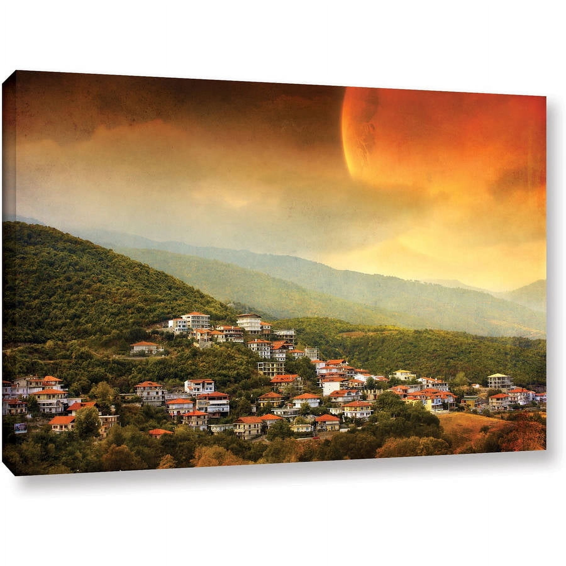 ArtWall Dragos Dumitrascu "Red Dawn" Gallery-wrapped Canvas