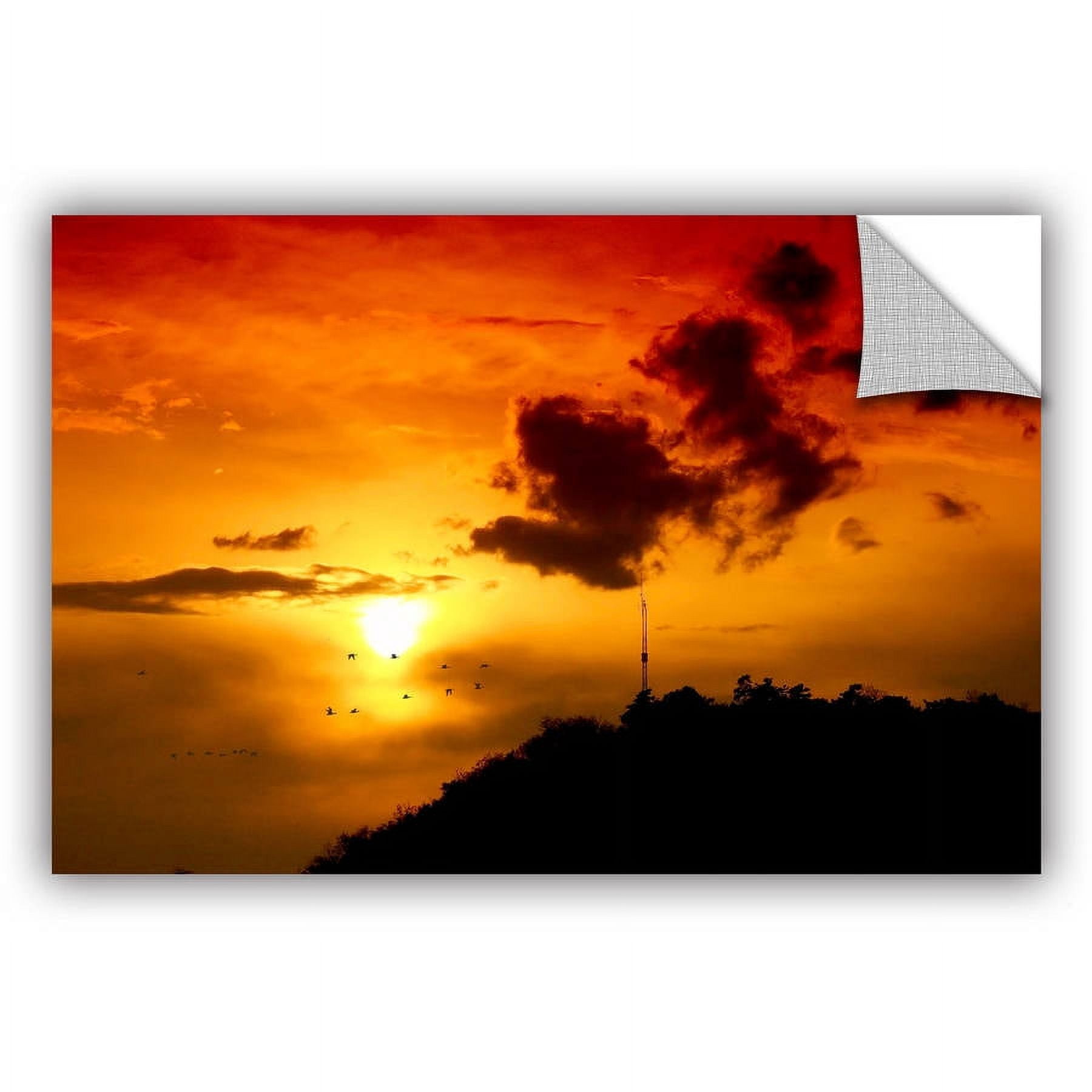 ArtWall Dragos Dumitrascu "Red Sky" ArtAppealz Removable Wall Art