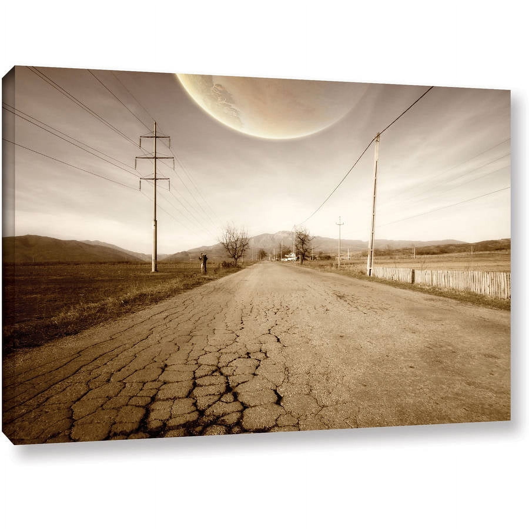 ArtWall Dragos Dumitrascu "The Road-Planet Side" Gallery-Wrapped Canvas