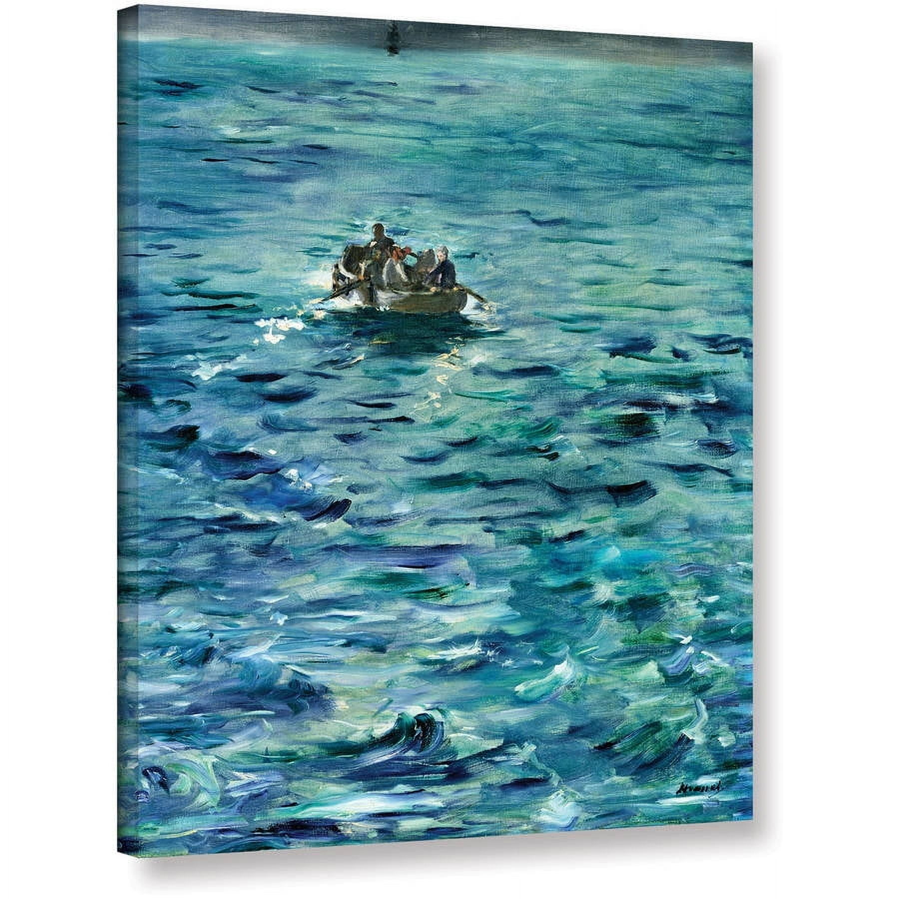 ArtWall Edouard Manet "The Escape of Henri de Rochefort 20 March 1874" Gallery-wrapped Canvas