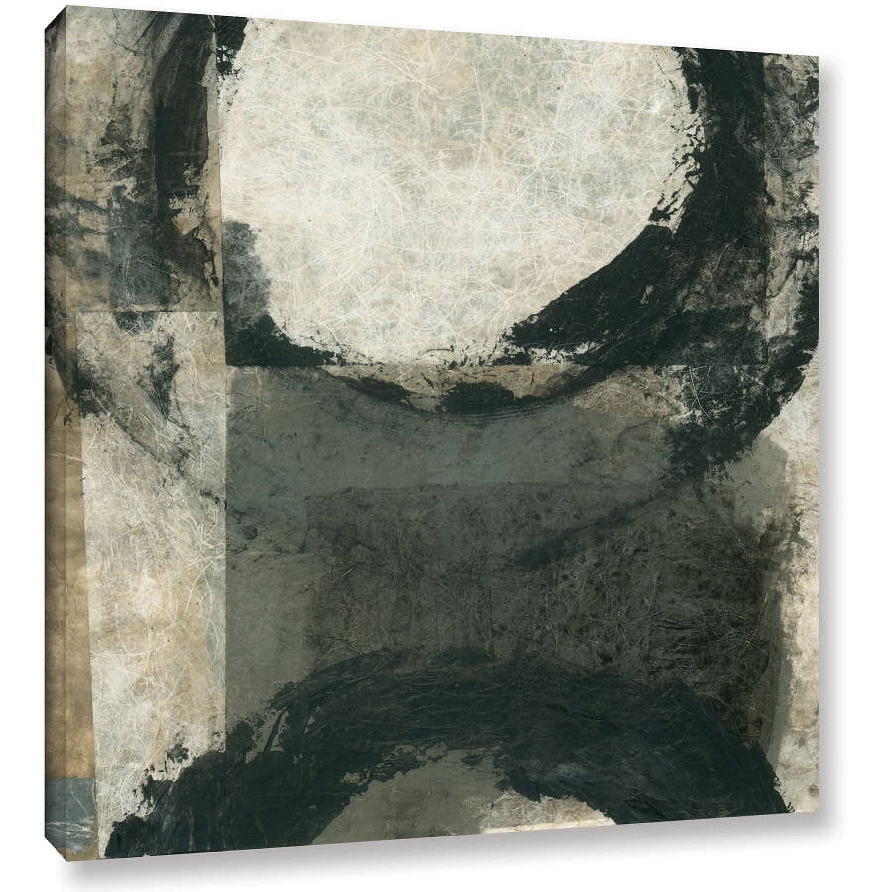 ArtWall Elena Ray "Abstract Gray With Black Circles" Gallery-wrapped Canvas