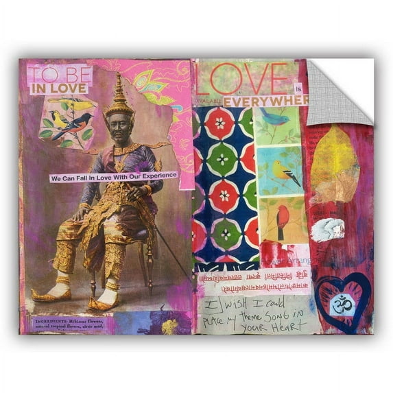 ArtWall Elena Ray "Art Journal Love is" Art Appeals Removable Wall Art