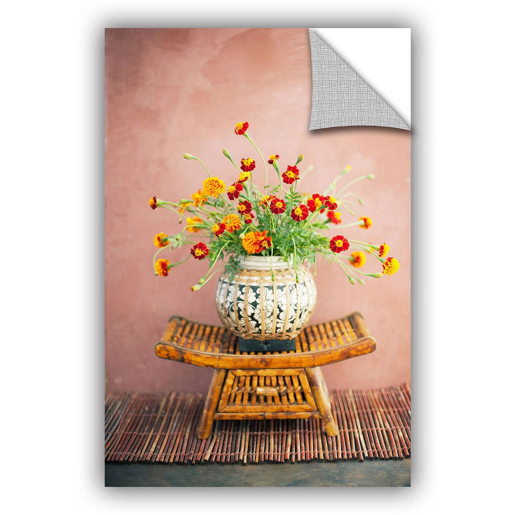 ArtWall Elena Ray "Asian Floral" Art Appeals Removable Wall Art