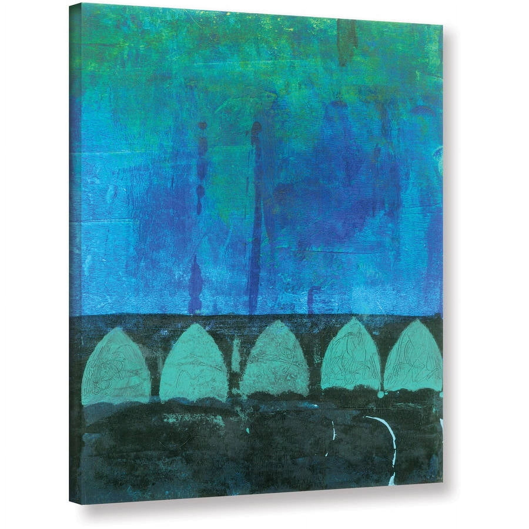 ArtWall Elena Ray "Blue-Green Abstract" Gallery-wrapped Canvas