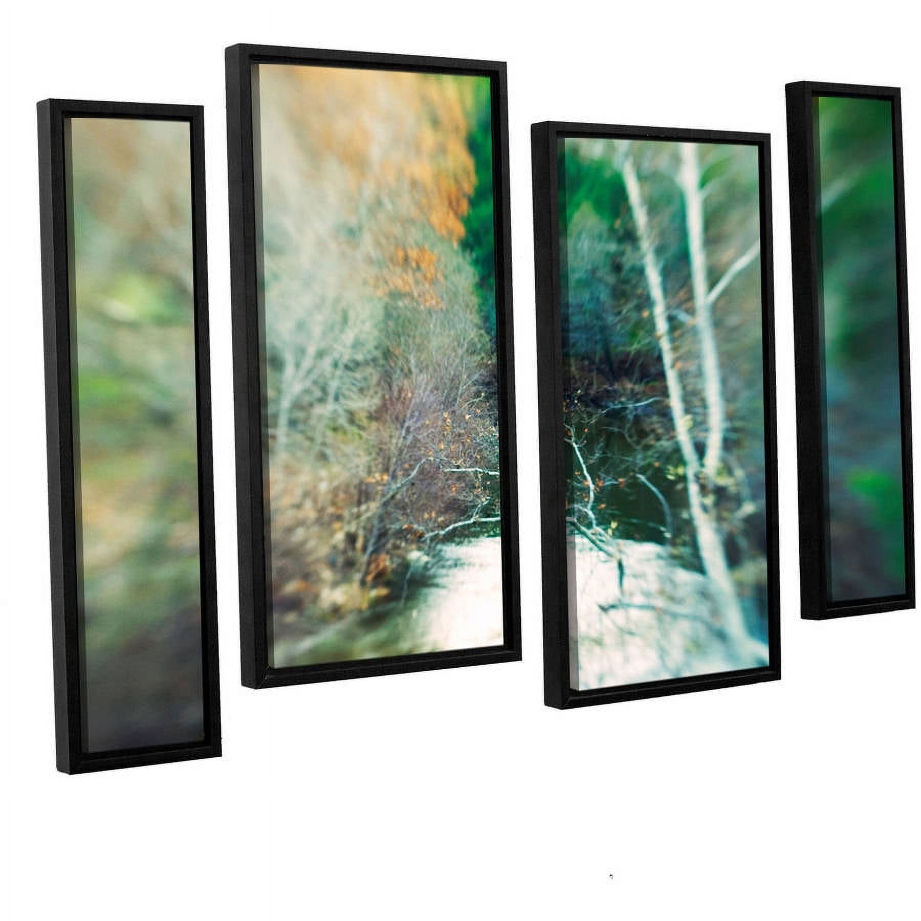 Calm River 4-Piece Framed Canvas Landscape Art Set