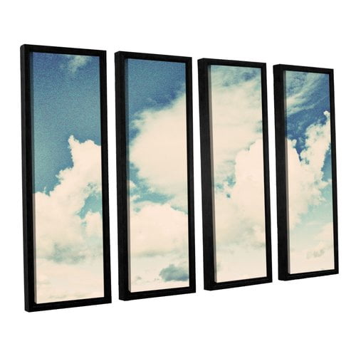 ArtWall Elena Ray "Clouds On A Beautiful Day" 4-Piece Floater-framed Canvas Set