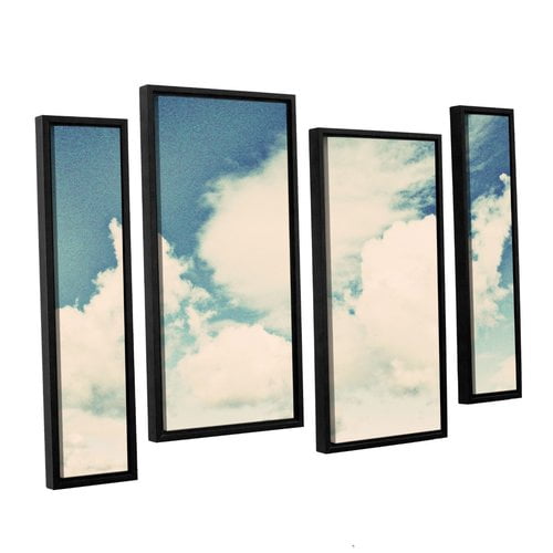 ArtWall Elena Ray "Clouds On A Beautiful Day" 4-Piece Floater-framed Canvas Staggered Set