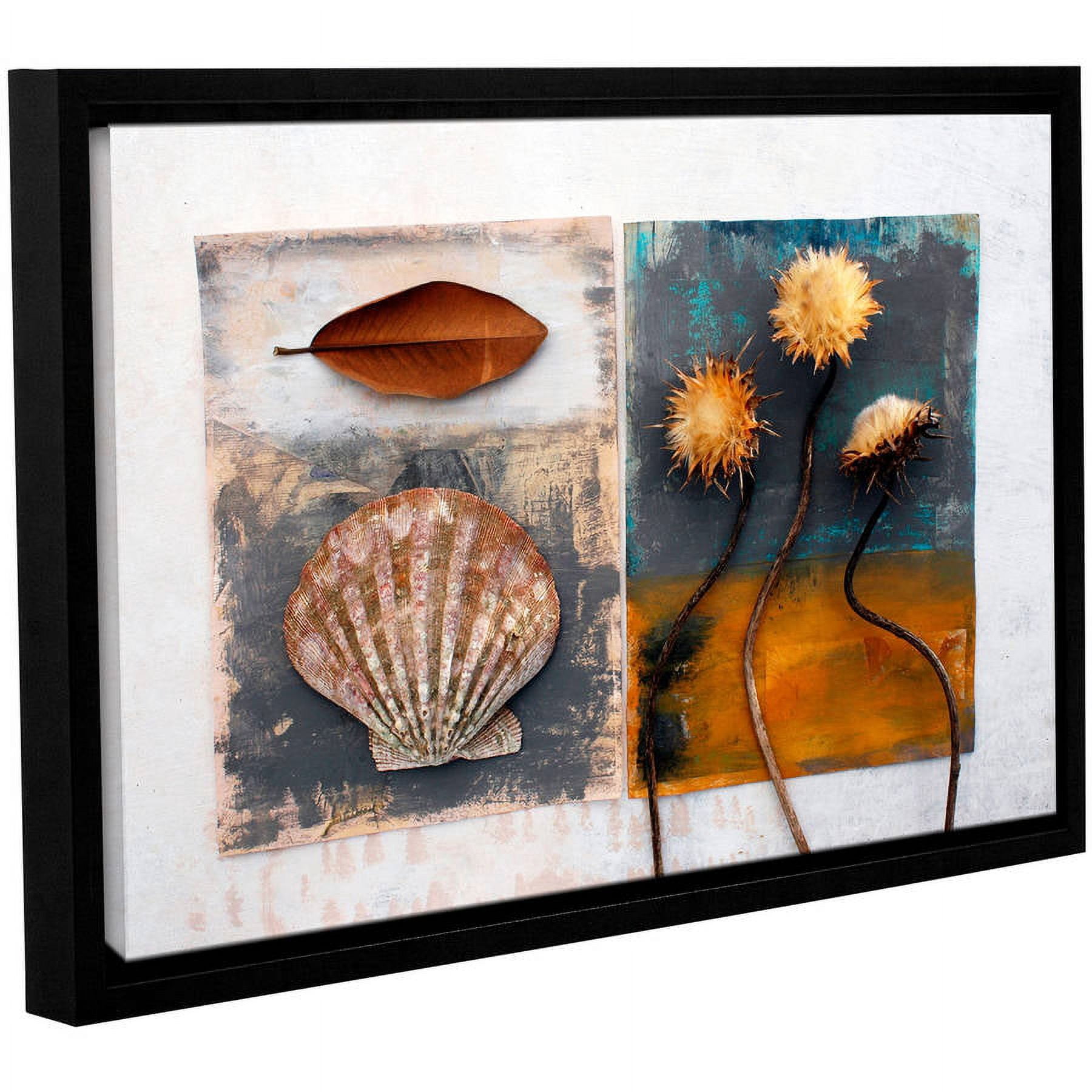 ArtWall Elena Ray "Conch, Magnolia, Thistle" Gallery-wrapped Floater-framed Canvas