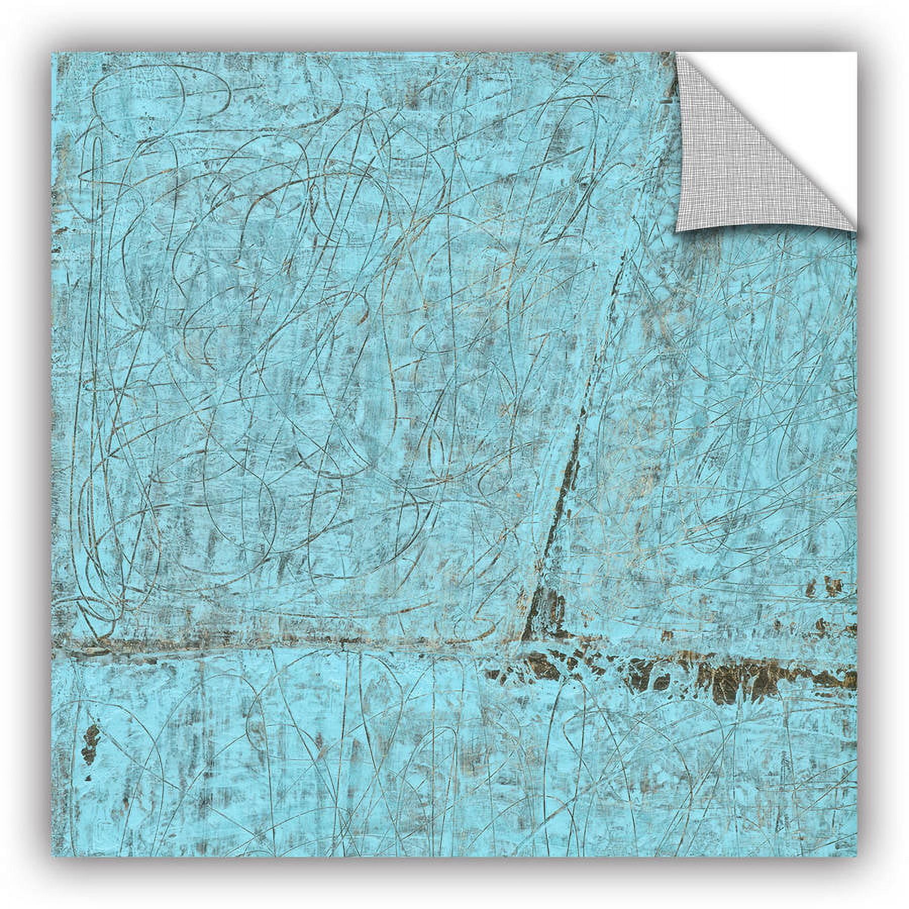 ArtWall Elena Ray "Cyan Swirl" Art Appeals Removable Wall Art