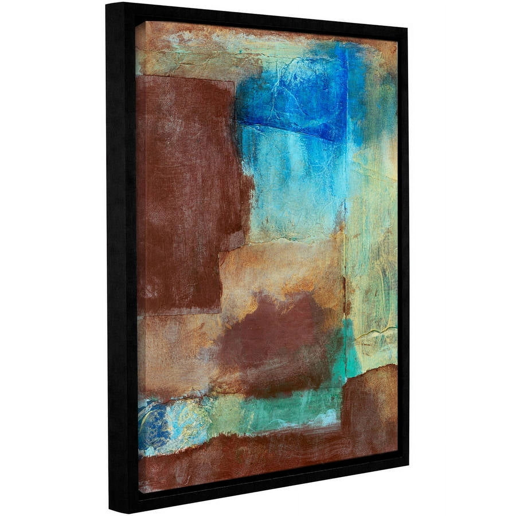 ArtWall Elena Ray "Earth Tone Abstract" Gallery-wrapped Floater-framed Canvas